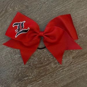 Red University of Louisville cheer bow